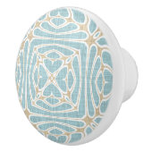 Greige Seafoam Groene Taupe Bruin Etnische Tribe K Keramische Knop (Rechts)