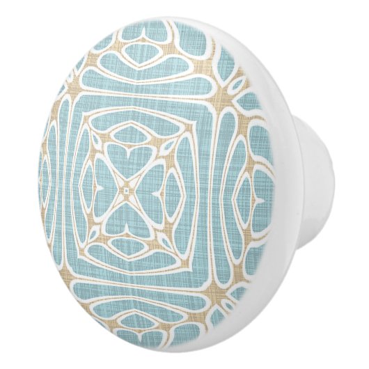 Greige Seafoam Groene Taupe Bruin Etnische Tribe K Keramische Knop (Rechts)