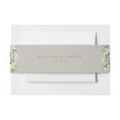 Greige Snowberry + Eucalyptus bruiloft landschap Uitnodigingen Wikkel (Voorkant Voorbeeld)