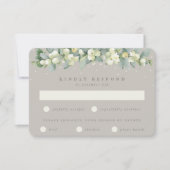 Greige Snowberry + Eucalyptus Garland Winter bruil RSVP Kaartje (Voorkant)
