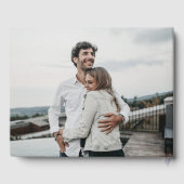 Greige Snowberry + Eucalyptus krans Winter bruilof Gastenboek (Achterkant)