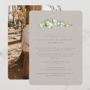Greige Snowberry+Eucalyptus Receptie Foto Kaart