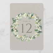 Greige Snowberry+Eucalyptus Trouwtafel Nummer (Achterkant)