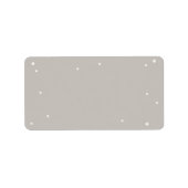 Greige Zelf-Print Huwelijksadreslabel Etiket (Voorkant)