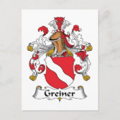 Greiner Family Crest Briefkaart (Voorkant)