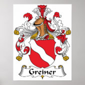 Greiner Family Crest Poster (Voorkant)