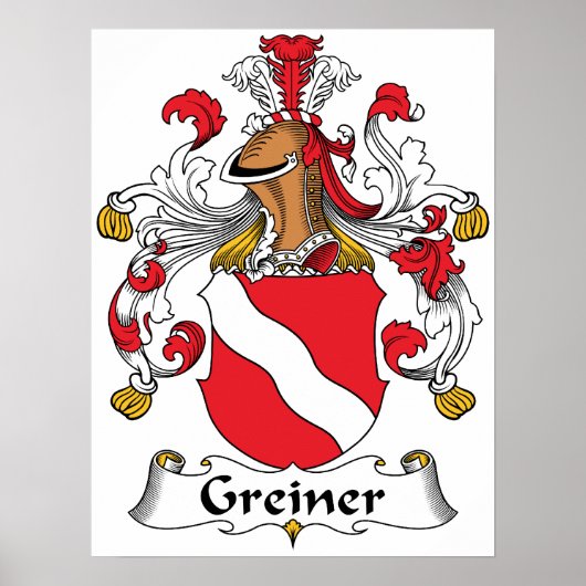 Greiner Family Crest Poster (Voorkant)