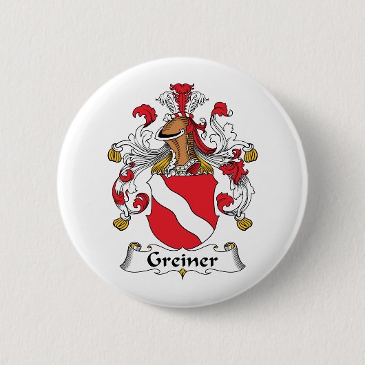 Greiner Family Crest Ronde Button 5,7 Cm (Voorkant)