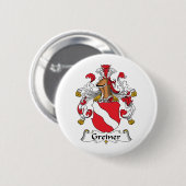 Greiner Family Crest Ronde Button 5,7 Cm (Voorkant /achterkant)