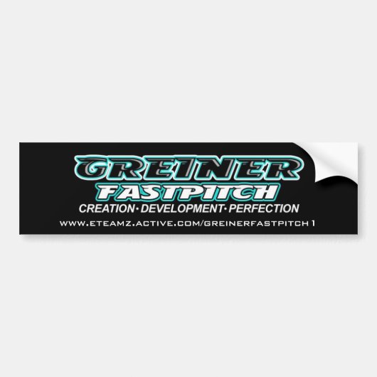 GREINER FASTPITCH bumpersticker (Voorkant)