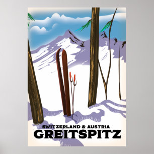 Greitspitz Zwitserland & Oostenrijk Ski-poster Poster