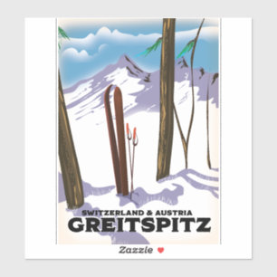 Greitspitz Zwitserland & Oostenrijk Ski poster Sticker