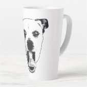 Gremlin Pup in zwart en wit Latte Mok (Rechterhoek)