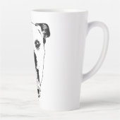 Gremlin Pup in zwart en wit Latte Mok (Rechts)