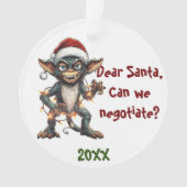 Gremlin Santa-onderhandelingen Ornament (voorkant)