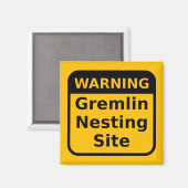 Gremlin Warning Magnet (Voorkant / Achterkant)
