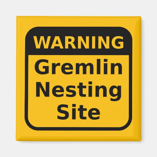 Gremlin Warning Magnet (Voorkant)