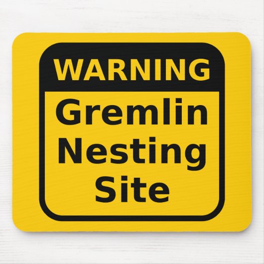 Gremlin Warning Mousepad Muismat (Voorkant)