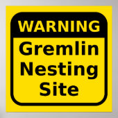 Gremlin Warning Poster (Voorkant)