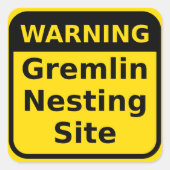 Gremlin Warning Sticker (Voorkant)