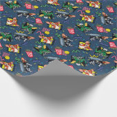 Gremlins™ 80's Retrowave Patroon Cadeaupapier (Hoek)