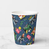 Gremlins™ 80's Retrowave Patroon Papieren Bekers (Achterkant)