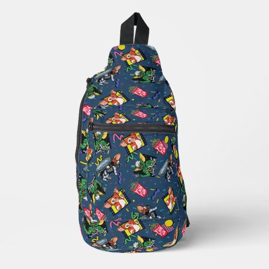 Gremlins™ 80's Retrowave Patroon Sling Bag (Voorkant)