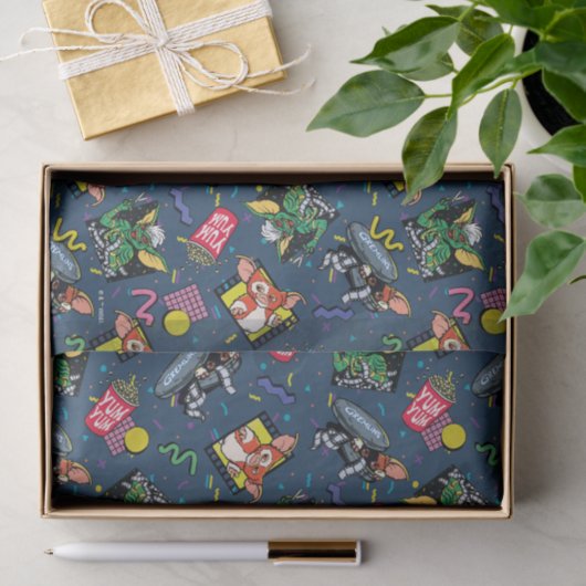 Gremlins™ 80's Retrowave Patroon Tissuepapier (Geschenk)