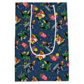 Gremlins™ 80's Retrowave Pattern Medium Cadeauzakje (Achterkant)