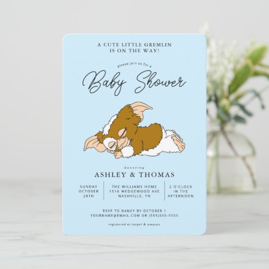 Gremlins | Baby shower Gizmo Boy Kaart (Staand voorkant)