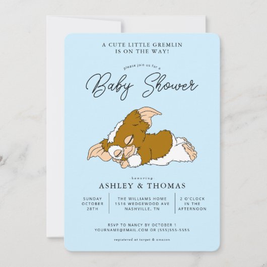 Gremlins | Baby shower Gizmo Boy Kaart (Voorkant)