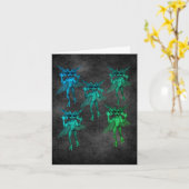 Gremlins Creatures Halloween Note Kaart (Gele Bloem)