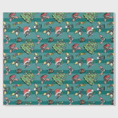 Gremlins | Cute Comic-kerstpatroon Cadeaupapier (Vlak)