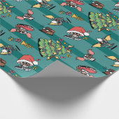 Gremlins | Cute Comic-kerstpatroon Cadeaupapier (Hoek)