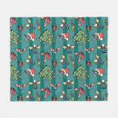 Gremlins | Cute Comic-kerstpatroon Fleece Deken (Voorkant (Horizontaal))
