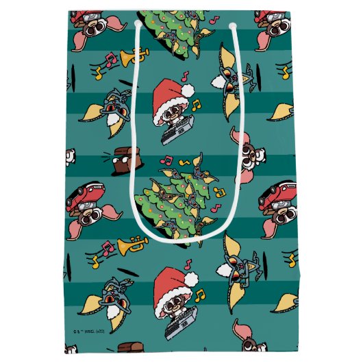 Gremlins | Cute Comic-kerstpatroon Medium Cadeauzakje (Achterkant)