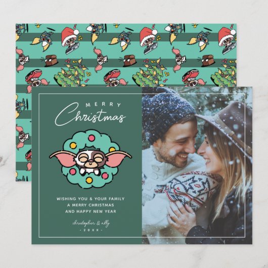 Gremlins | Foto van Gizmo Merry Kerstfeestay Kaart (Voorkant / Achterkant)