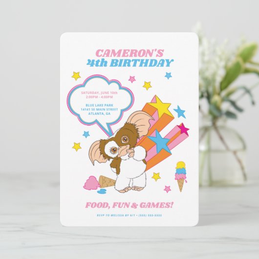 Gremlins | Gizmo Birthday Kaart (Staand voorkant)