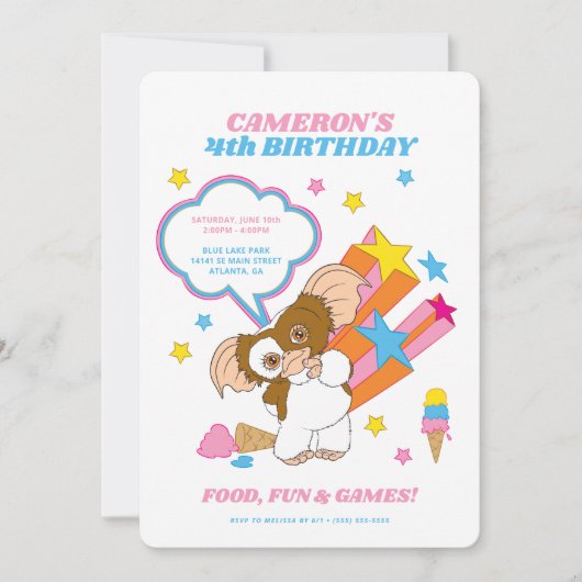 Gremlins | Gizmo Birthday Kaart (Voorkant)