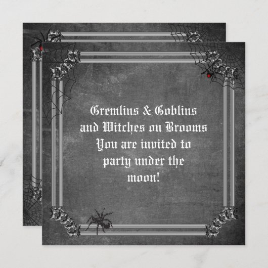 Gremlins & Goblins Spooky Halloween Kaart (Voorkant / Achterkant)