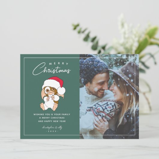 Gremlins | kerstfeestfoto van Gizmo Kaart (Staand voorkant)