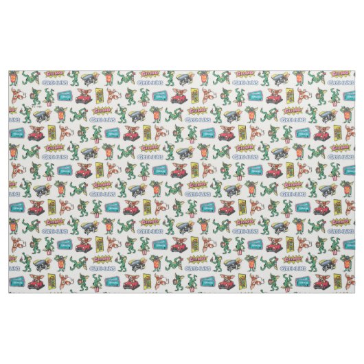 Gremlins™ Sticker Fun Pattern Stof (Yard (91,4 cm))