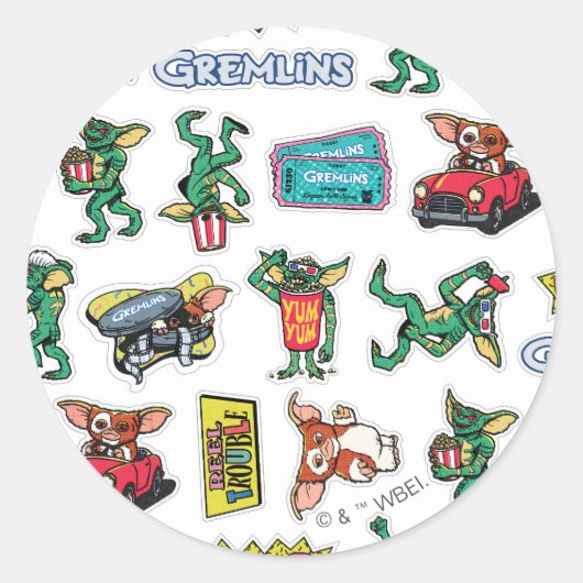 Gremlins™ Sticker Plezier Patroon (Voorkant)