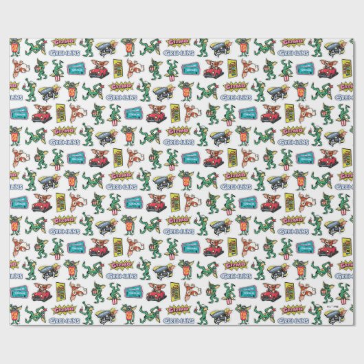 Gremlins™ Sticker Plezier Patroon Cadeaupapier (Vlak)