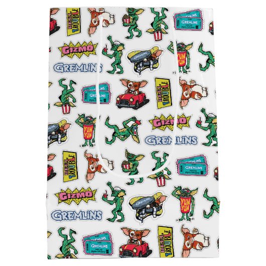 Gremlins™ Sticker Plezier Patroon Medium Cadeauzakje (Achterkant)