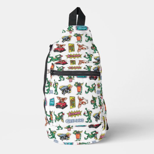 Gremlins™ Sticker Plezier Patroon Sling Bag (Voorkant)