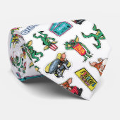Gremlins™ Sticker Plezier Patroon Stropdas (Opgerold)