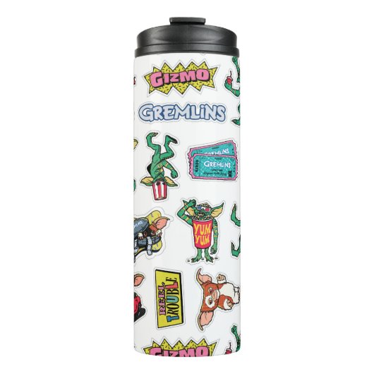 Gremlins™ Sticker Plezier Patroon Thermosbeker (Voorkant)