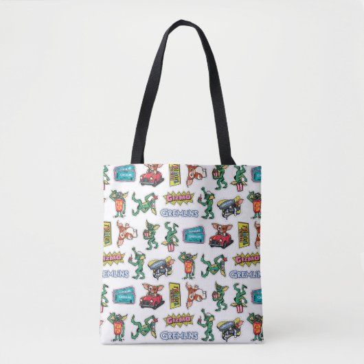 Gremlins™ Sticker Plezier Patroon Tote Bag (Voorkant)