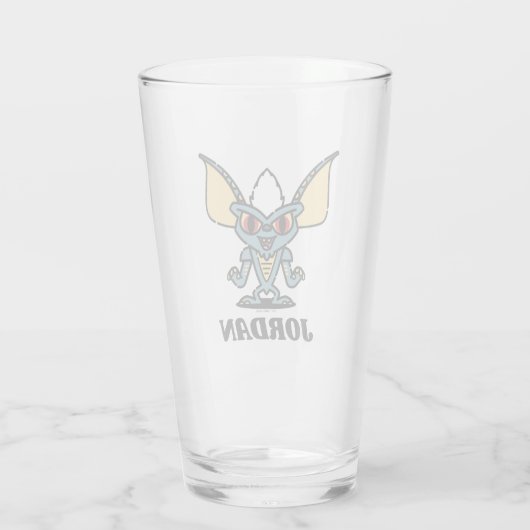 Gremlins | Stripe Cute Comic | Jouw namen toevoege Glas (Achterkant)